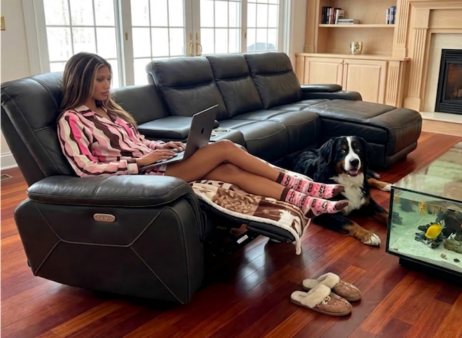 lydia & sterling in sitting room